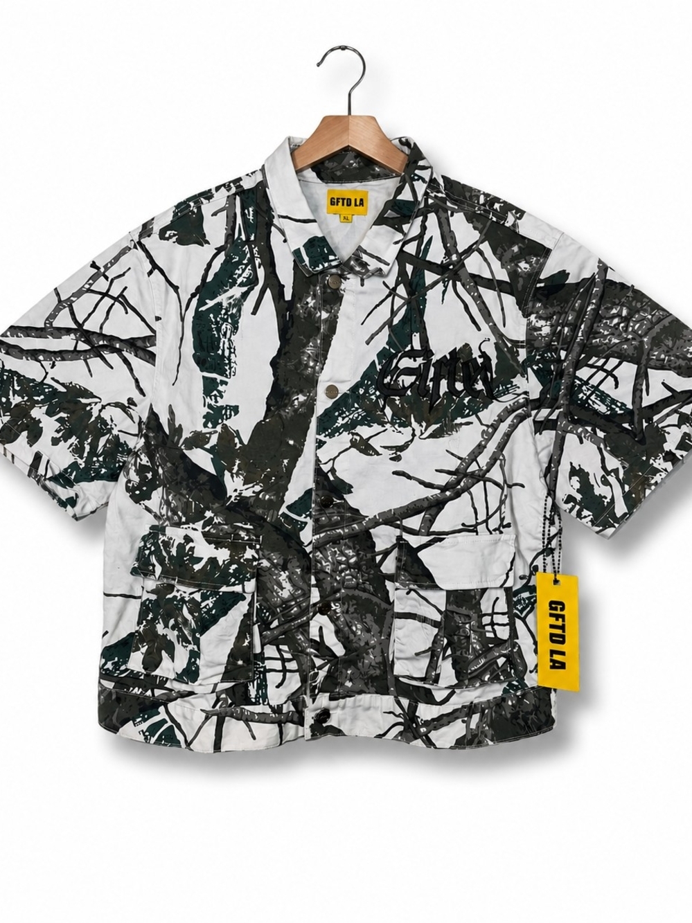 GFTD LA Heavyweight Denim Camo Jacket XL NWT
